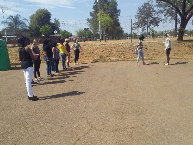 beneficiaries participating in an activity on understanding the process of learning facilitated by 3rd year psychology students from university of pretoria (1)
