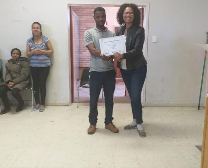 life skills beneficiary receiving their certificates upon completing the workshop 1 (1)
