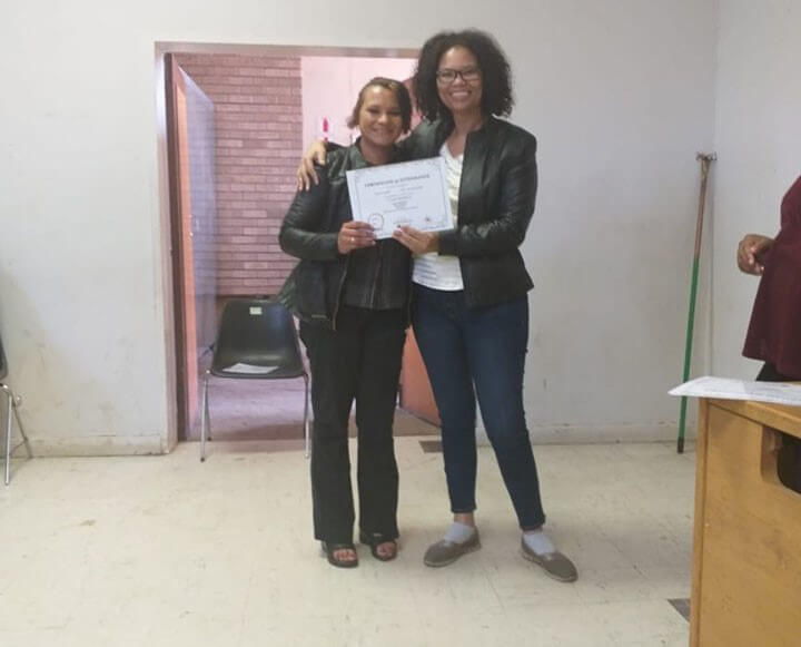 life skills beneficiary receiving their certificates upon completing the workshop 4 (1)
